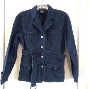 French Cuff Denim Coat